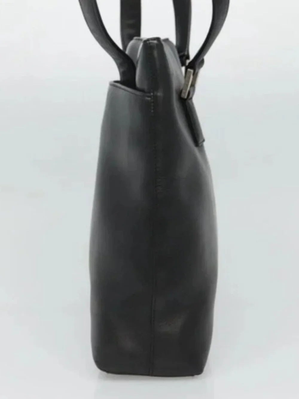 CHANEL Shoulder Bag Leather Black CC Auth bs22384